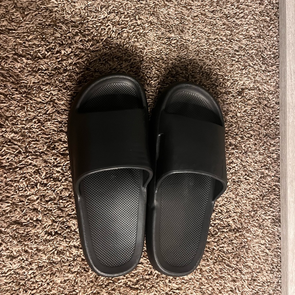 Black Slide Sandals for Men or Women